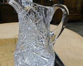Vintage cut glass pitcher