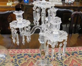 4 lite candelabra w/prisms