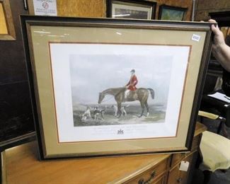 English hunting scene print
