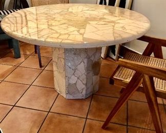 1980 beige onyx dining room table
30” h