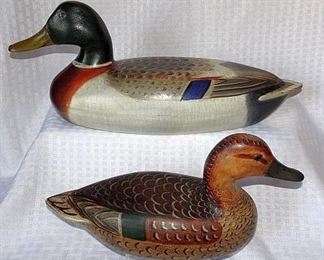 Outstanding Collection of Wooden Duck & Goose Decoys Including Vintage Perdew