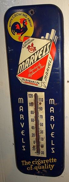 Marvels Tin Advertising Thermometer