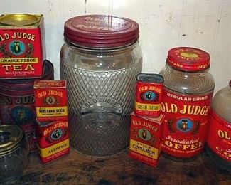 Old Judge Coffee & Tea Jars, Tins, Spices 