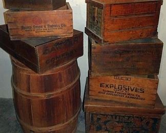 Wooden Barrel, Wooden Advertising Boxes