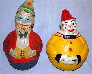 Paper Mache Roly Poly Clowns