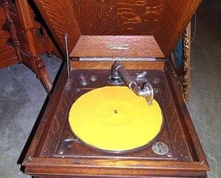 Oak Silvertone Record Player