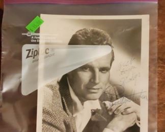 1950s Signed Photo of Charlton Heston