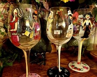 Handpainted Wine Glasses