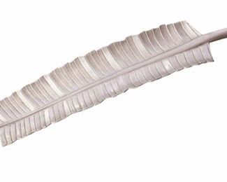 1960s Aluminum Banana Leaf Tray Royal Hickman RH5 by Bruce Fox