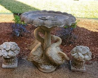 Birdbath and Patio Decor