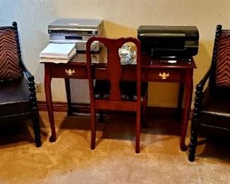 Set of Soindke Chairs with Leather/Faux Zebra cushions