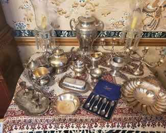 Silver service pieces