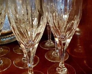 Vintage Mikasa Golden Tiara Crystal Goblets - Set of 14