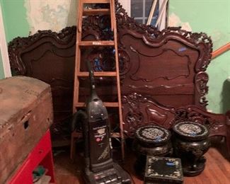 LARGE KING SIZE CARVED BED