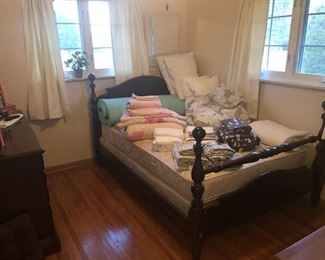 Full Size 4 poster bed...Linens for fulls and queens