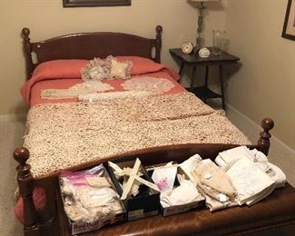 Antique Crochet Bedspreads and Embroidered Linens