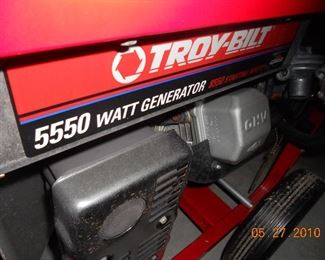 Troy-Bilt 5500 Watt Generator converted to propane.