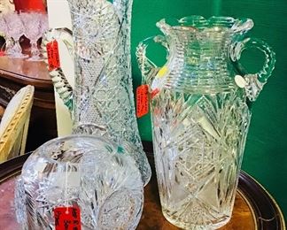 Large American Brilliant Period Cut Glass