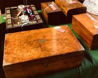 Antique Tea Caddy, Writing Slope