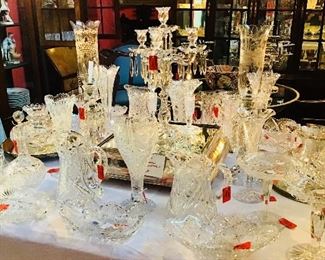 American Brilliant Period Cut Glass and Baccarat Glass