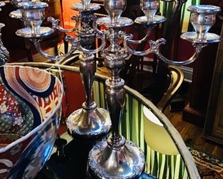 Sterling Candelabra Pair
