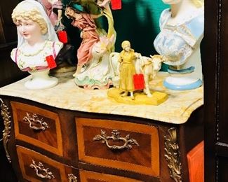 French Marble Top Console