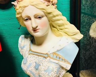 French Bisque Porcelain Bust