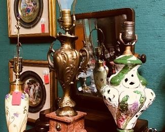 Lamps, Royal Vienna Framed Plates