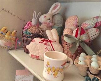 Vintage chicks, Easter, eggs