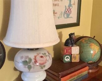 Lamp, cross stitch