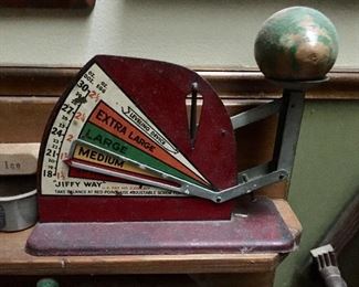 Antique egg scale. Aunt Bee will throw in the egg!