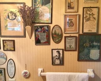 Lots of small Mother pictures and other sweet small framed pictures