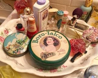 Vintage cosmetic containers