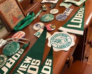 Longview Lobo memorabilia