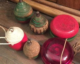 Old tops and yo yos