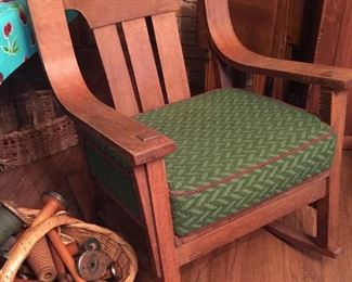 Wonderful vintage rocker, old spools