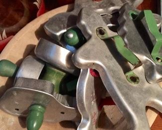Green handled cookie cutters