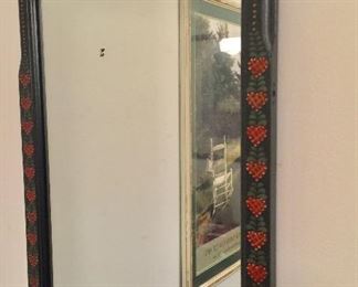 Tole painted mirror