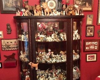 100’s of every kind of dog on the planet: chalkware, bronze, Japan, cast iron, ceramic, etc.
