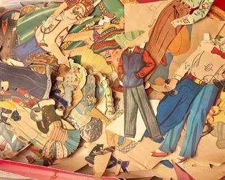 Vintage paper doll clothes