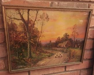 More of many vintage sheep pasture shepherd prints