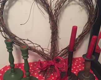 Wreaths and candlesticks