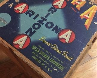 Advertising fruit crate