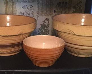 A few of many yelloware bowls