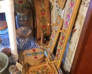 More tole painted items than you can shake a paintbrush at.