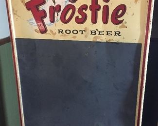 Frosted Root Beer advertising sign chalkboard
