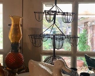 Egg holder display, Little oil lamp
