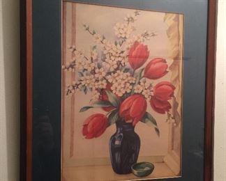 Old flower print