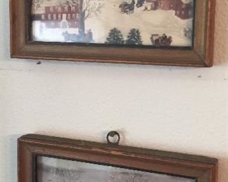 We have several Grandma Moses folk art framed prints.