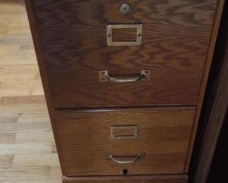 Cool mid century wooden file cabinet! 